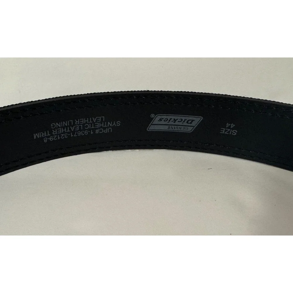Genuine Dickies‎ Belt Men 44 Black Industrial Strength Webbing Nylon Leather NEW